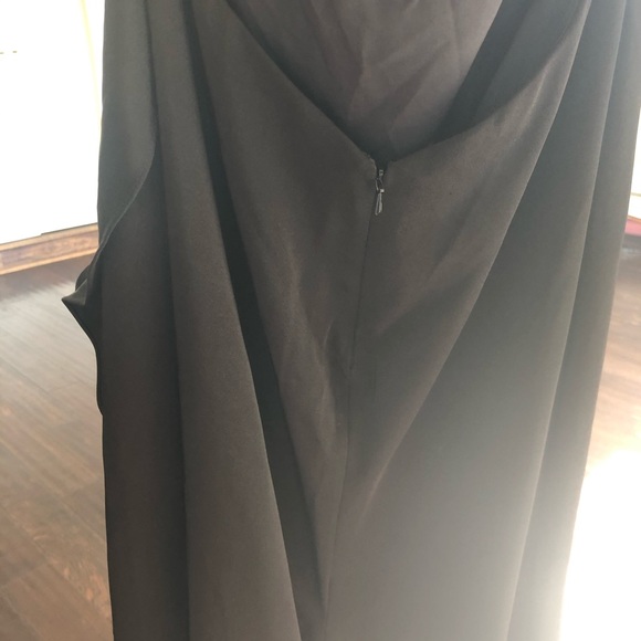 La Femme Ruffle Prom Dress Scoop Neck Lace Up Back - Picture 9 of 16